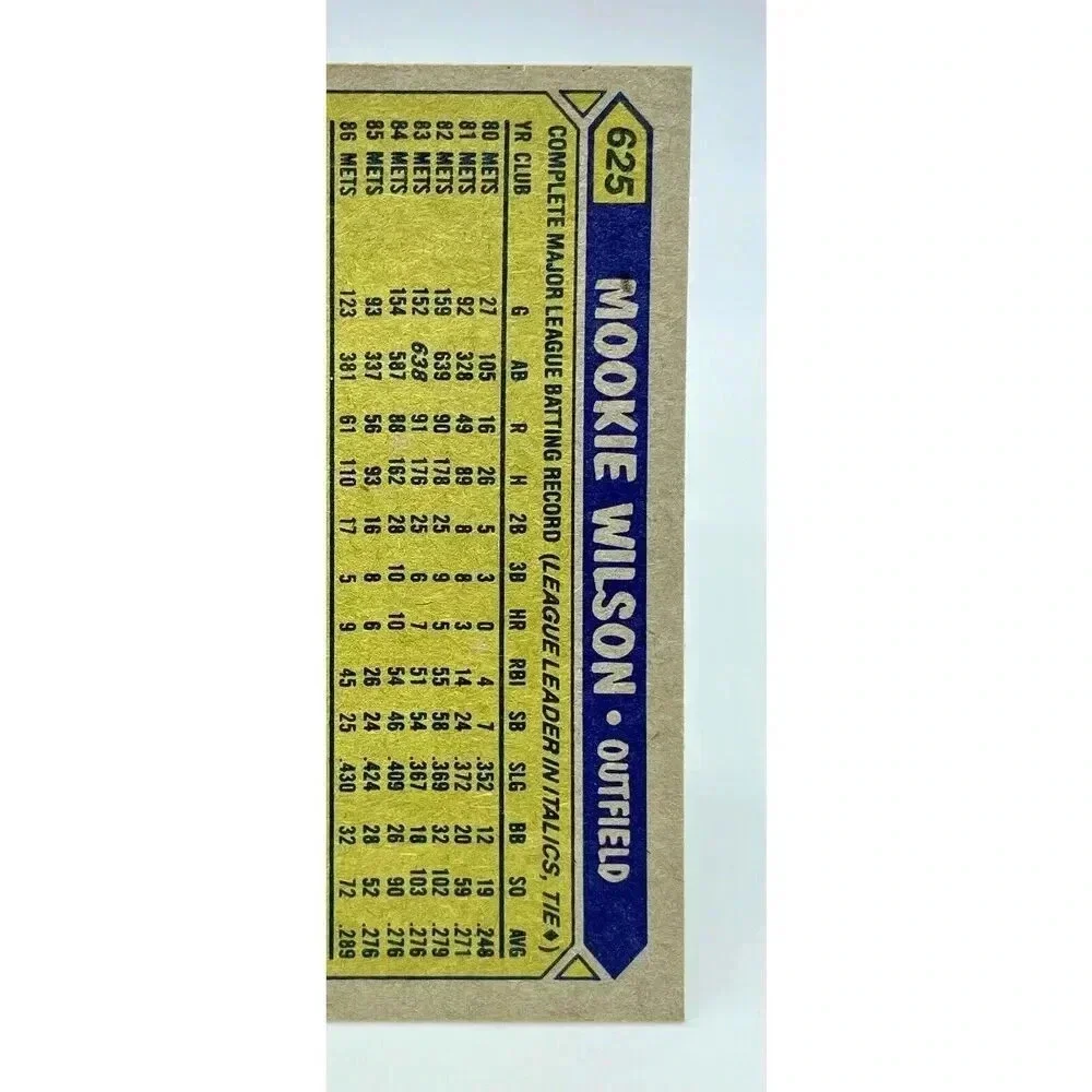 Mookie Wilson #625 New York Mets Vintage 1987 Topps TCG MLB‎ Mint